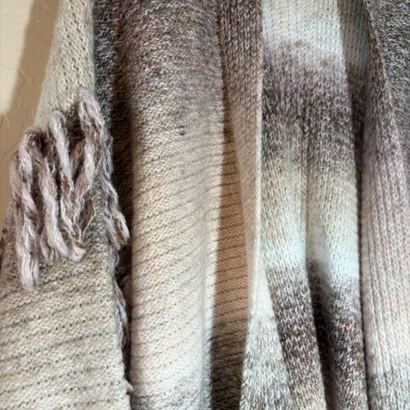 Frye and Co. Knit Open Front Cardigan with Fringe Sleeves Size XL - Picture 2 of 9